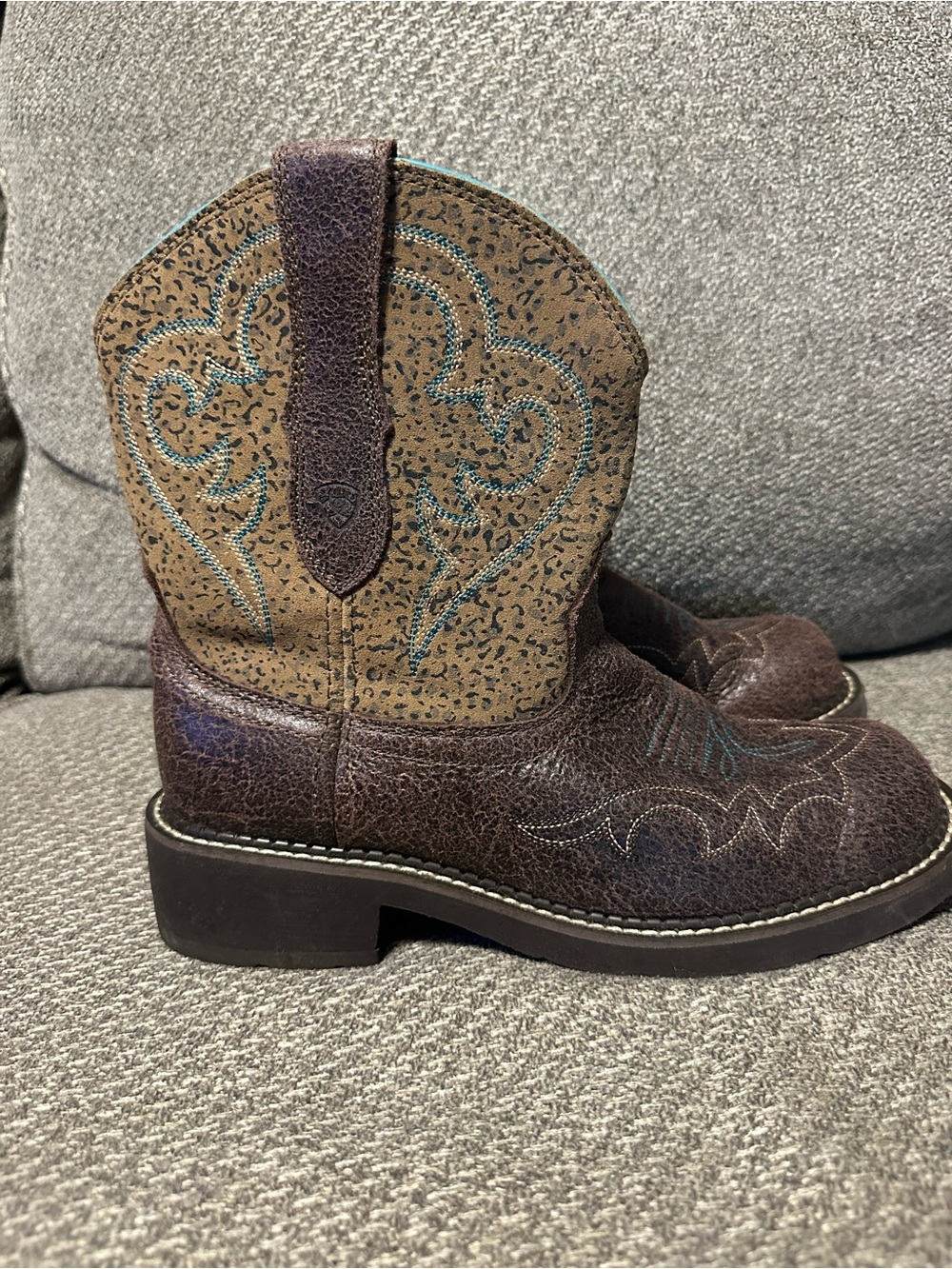 Ariat Fatbaby Leopard Cowboy Boots
